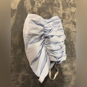 Boohoo Light Blue Ruched Mini Skirt